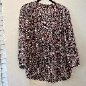 NYDJ purple/maroon blouse size medium